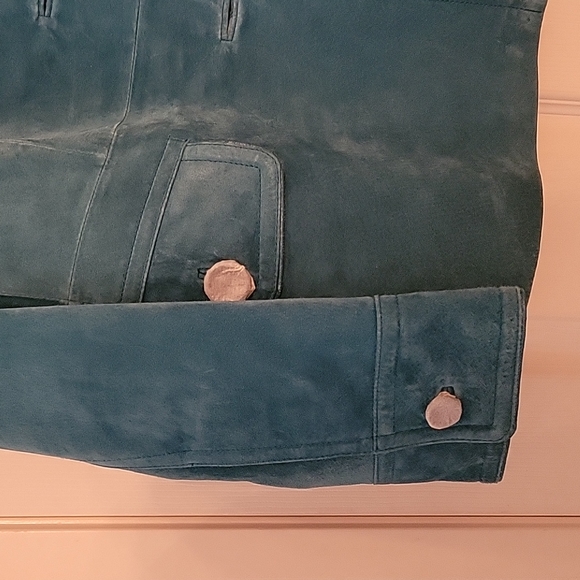 Terry Lewis Blue 100% Genuine Leather Jacket! Size 1X - Picture 4 of 7